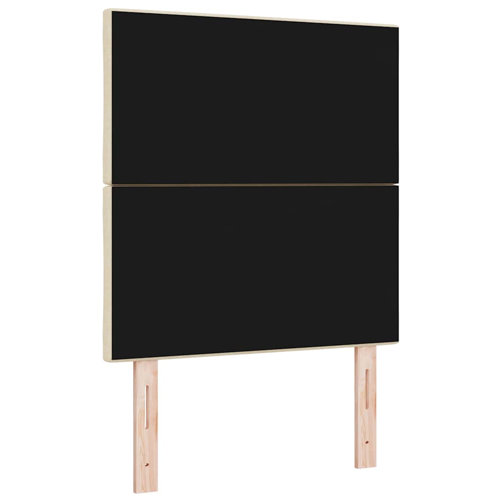 Cabeceira de Tecido Geométrico com cabeceira Creme 80 cm tecido