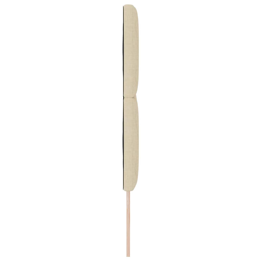 Cabeceira de Tecido Geométrico Creme 140 cm tecido