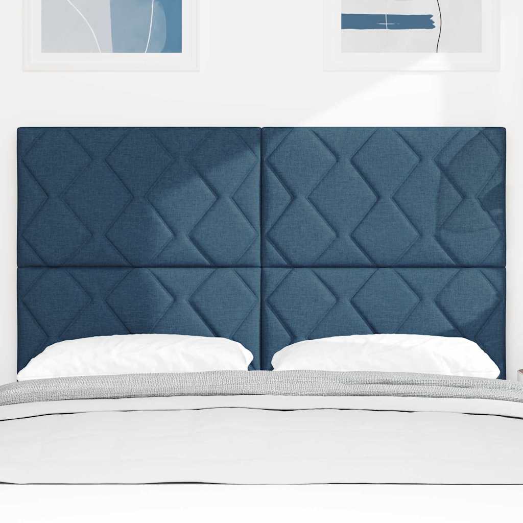 Cabeceira de Tecido Geométrico com cabeceira Azul 140 cm tecido