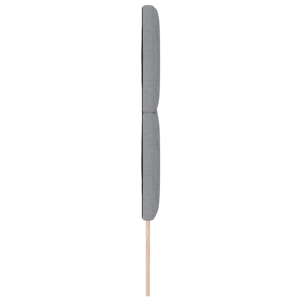 Cabeceira de Tecido Geométrico Cinzento-claro 160 cm tecido