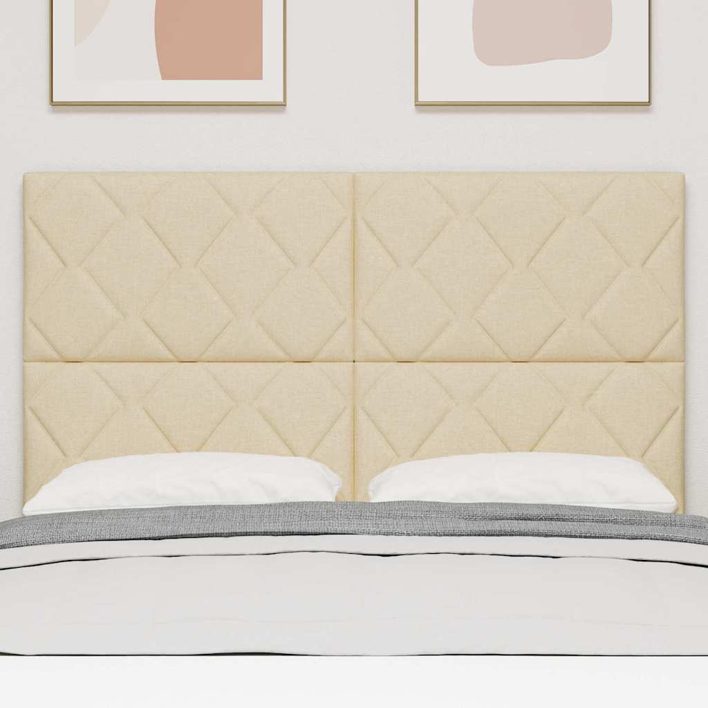 Cabeceira de Tecido Geométrico Creme 160 cm tecido