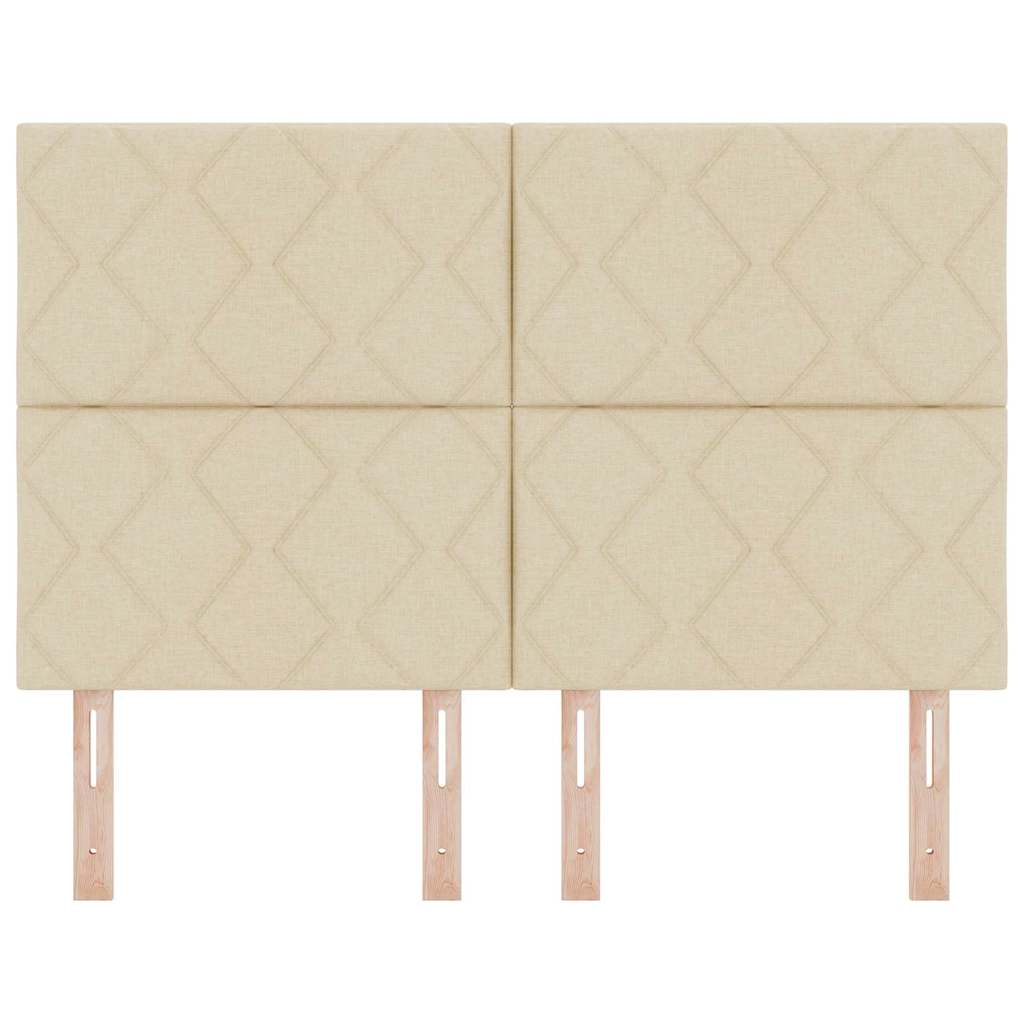 Cabeceira de Tecido Geométrico Creme 160 cm tecido