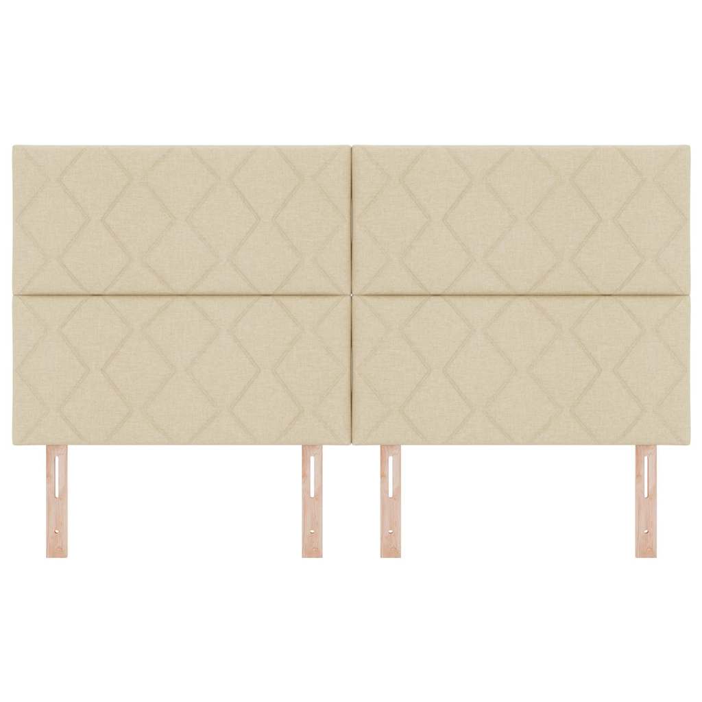 Cabeceira de Tecido Geométrico Creme 180 cm tecido