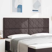 Cabeceira de Tecido Geométrico Castanho escuro 200 cm tecido