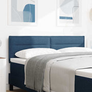 Cabeceira LED com luzes de tira LED Manual Azul 144 cm tecido