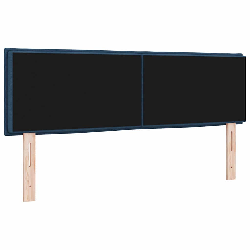 Cabeceira LED com luzes de tira LED Manual Azul 144 cm tecido