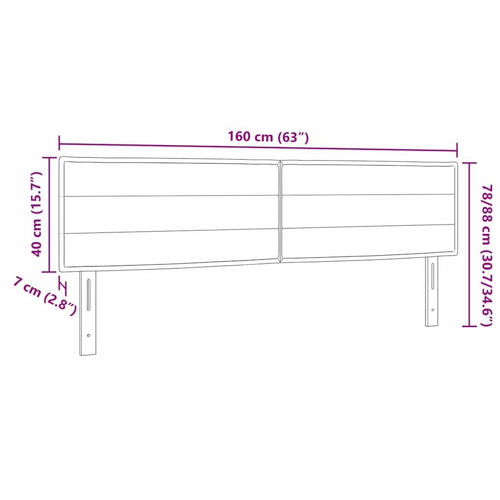 Cabeceira LED Montado na parede Cinzento-claro 160 cm tecido