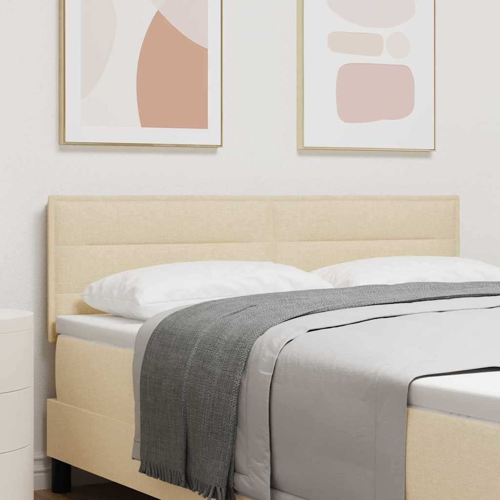 Cabeceira LED com luzes de tira LED Manual Creme 160 cm tecido