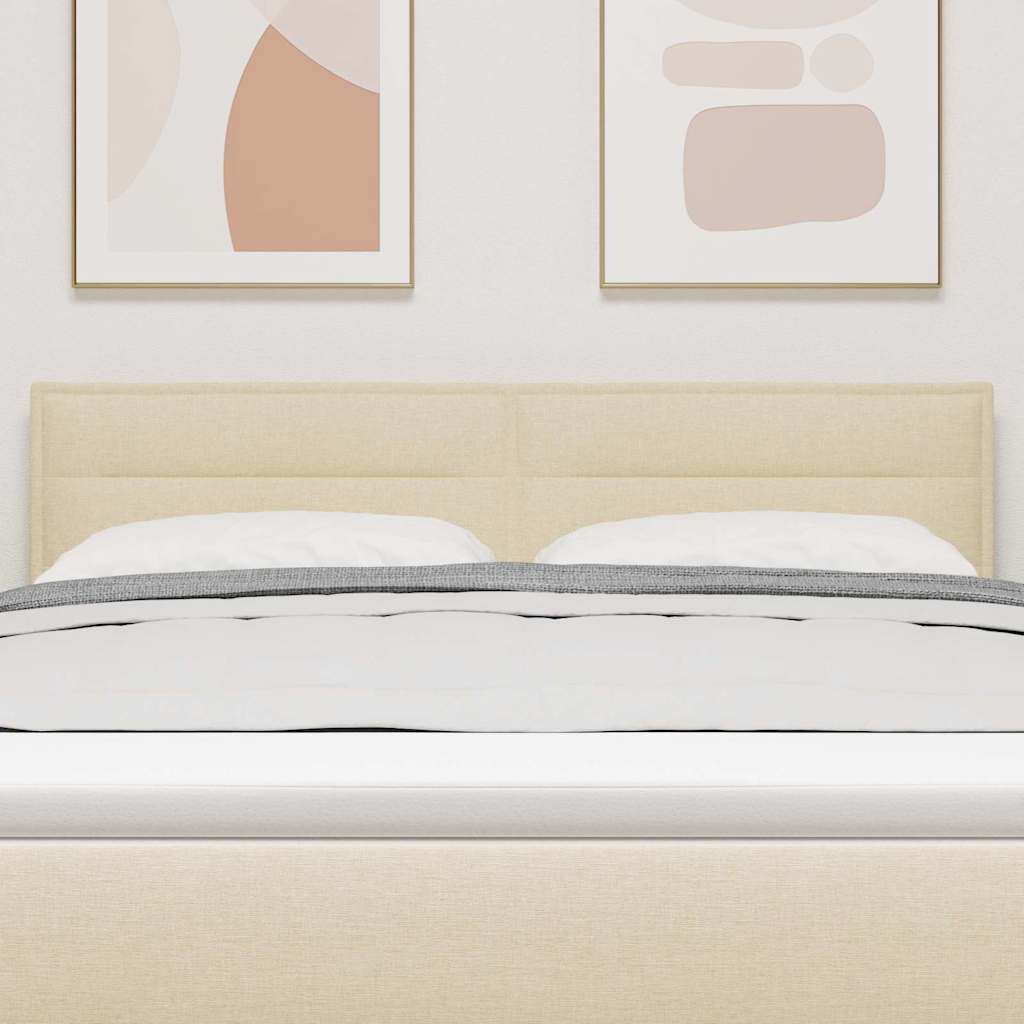 Cabeceira LED com luzes de tira LED Manual Creme 160 cm tecido