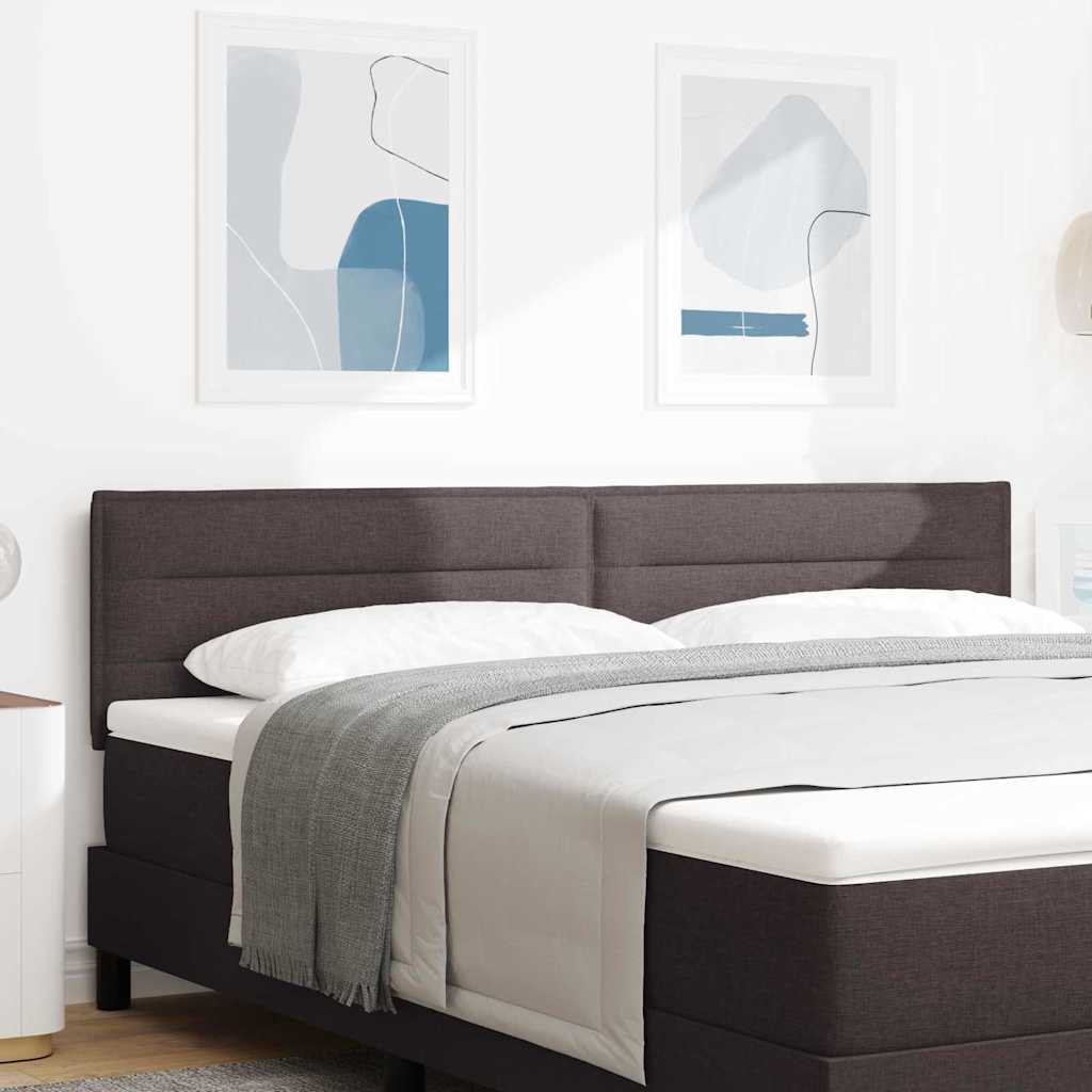 Cabeceira LED Montado na parede Castanho escuro 180 cm tecido