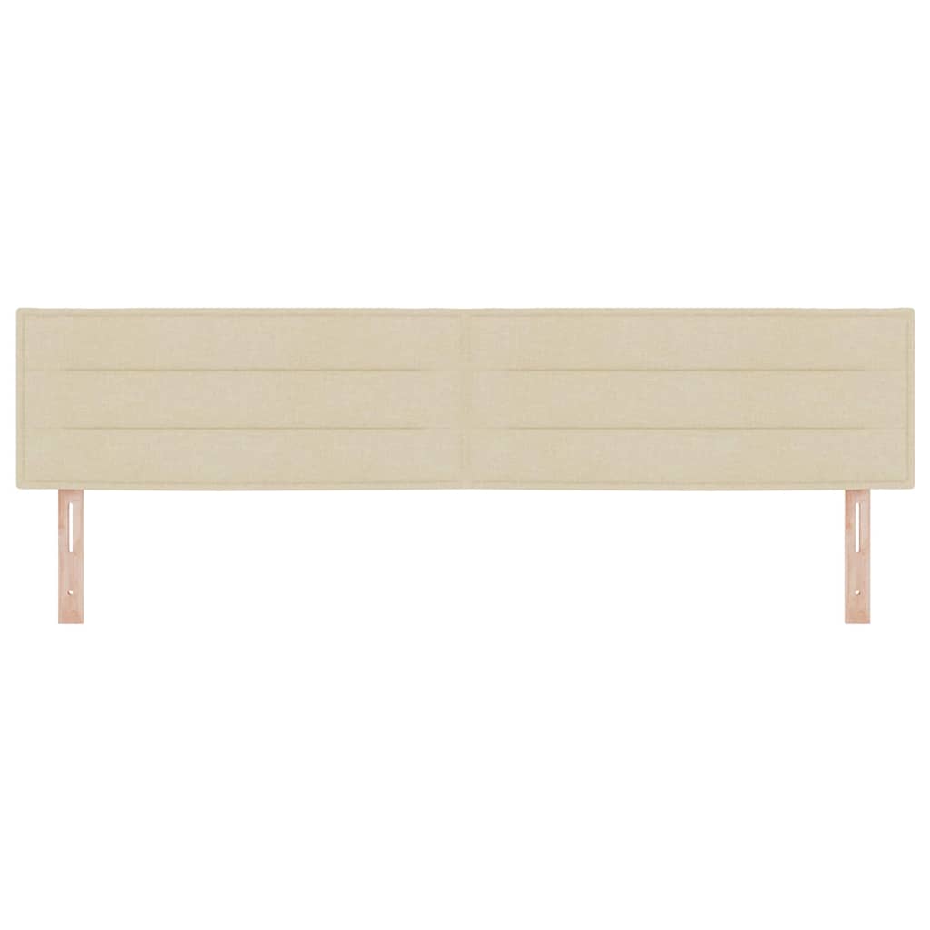 Cabeceira LED com luzes de tira LED Manual Creme 200 cm tecido