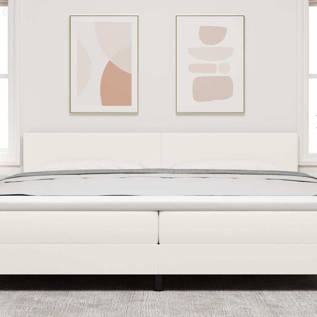 Cabeceira LED com luzes de tira LED Manual Creme 200 cm tecido