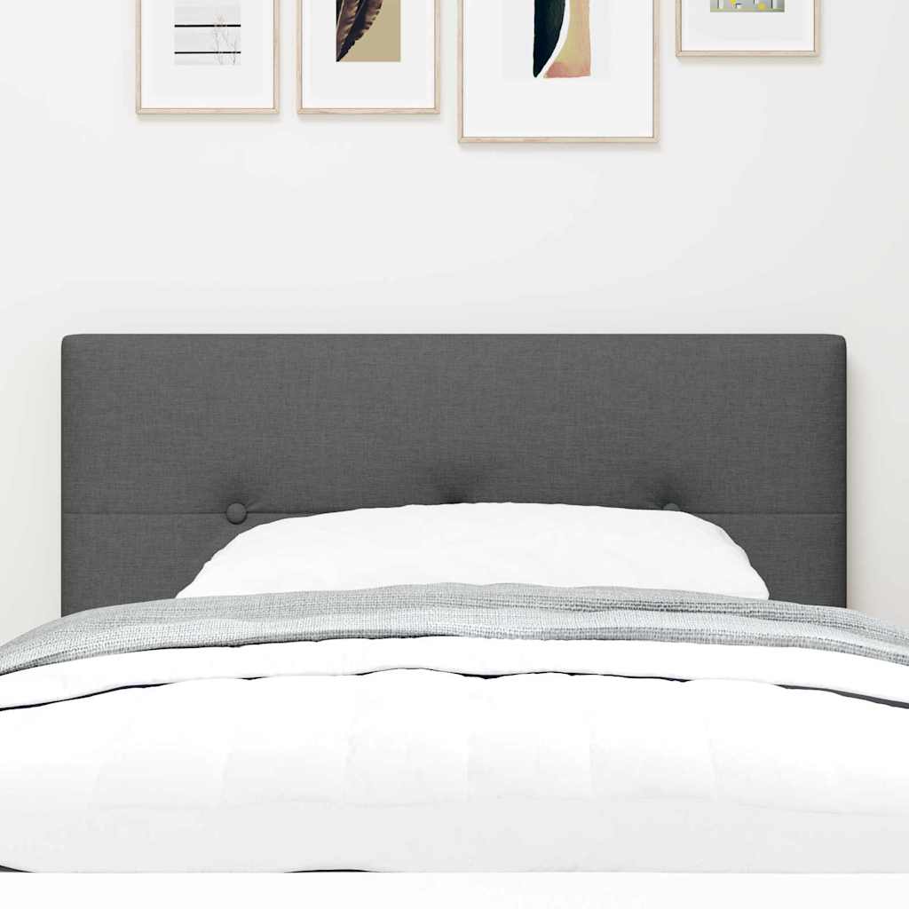 Cabeceira LED com luzes de tira LED Cinza Escuro 80 cm tecido