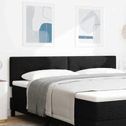 Cabeceira LED com luzes de tira LED Manual Preto 180 cm tecido