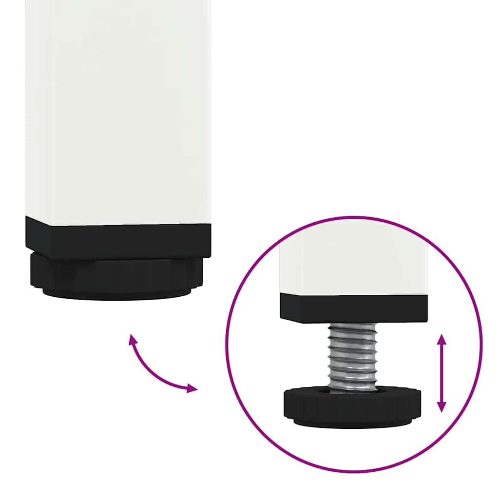 Móvel de TV 202x39x43,5 cm aço laminado a frio branco