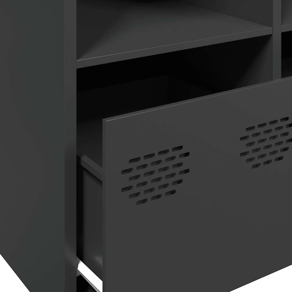 Aparador 135x39x73,5 cm aço laminado a frio preto