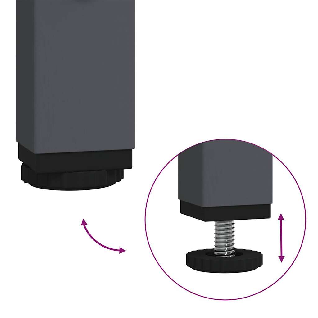 Aparador 135x39x73,5 cm aço laminado a frio antracite