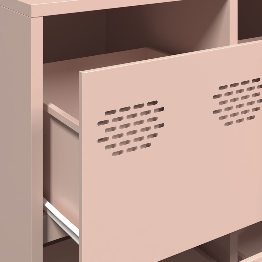 Aparador 135x39x73,5 cm aço laminado a frio rosa