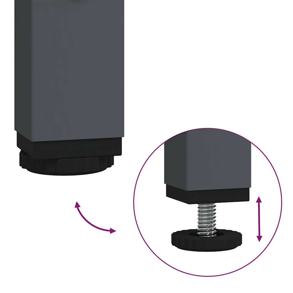 Aparador 135x39x103,5 cm aço laminado a frio antracite