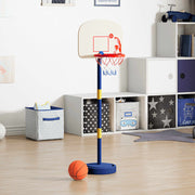 Suporte basquetebol c/ bola e bomba altura ajustável 90/121 cm