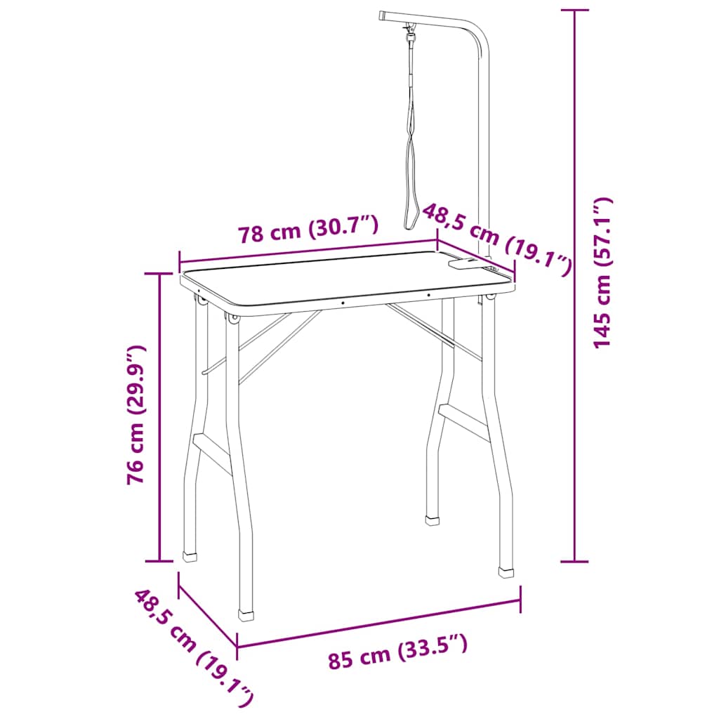 Mesa de aliciamento com um laço ajustável, p/ cão, gato