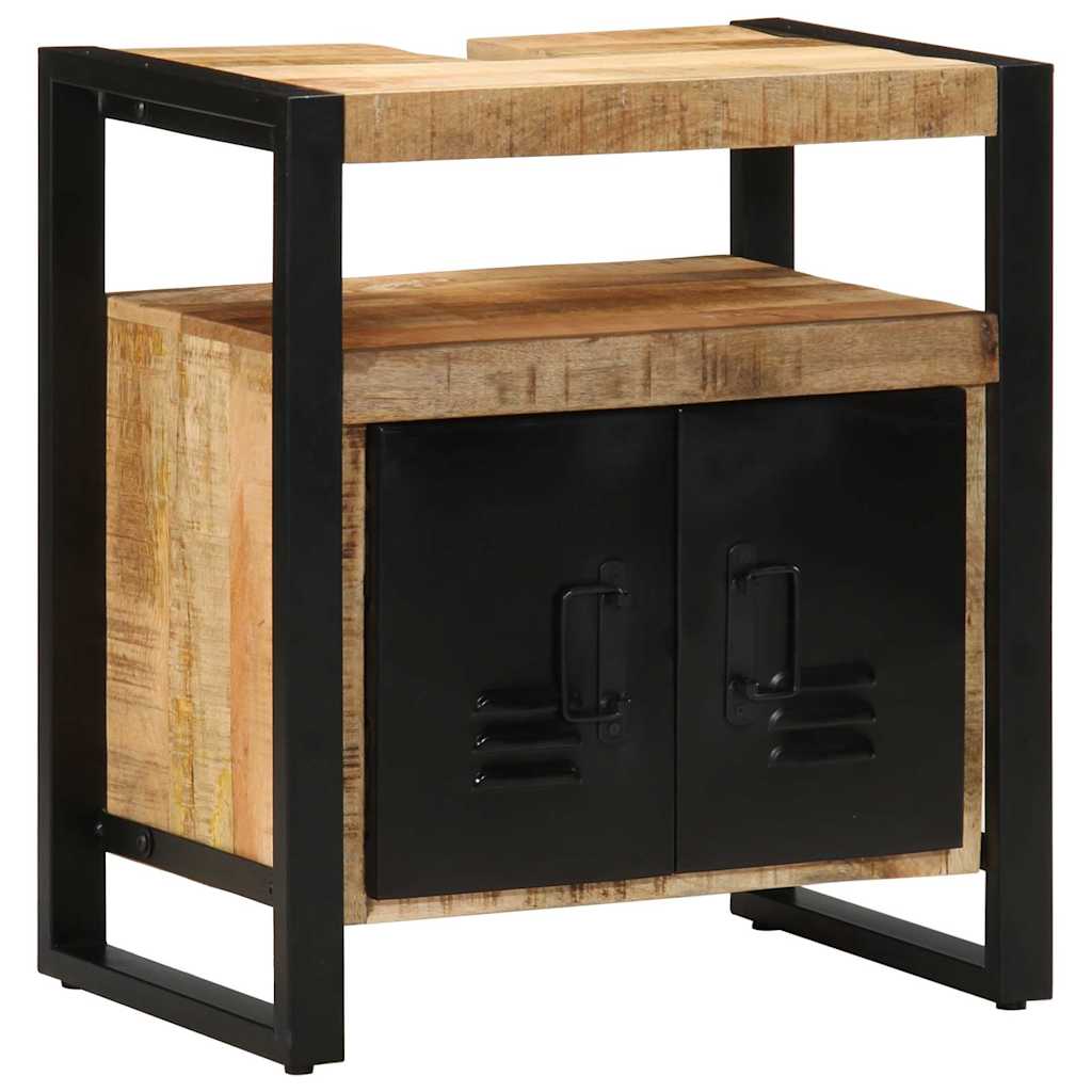 Conjunto de Móveis para Banheiro 2 pcs Madeira de manga maciça