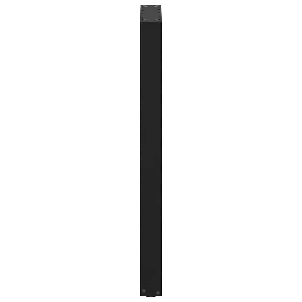 Pés de mesa de bar em forma de U, 2 peças, preto, 50x(100-101) cm, aço