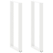 Pés de mesa de bar em forma de U, 2 peças, branco, 50x (110-111) cm, aço