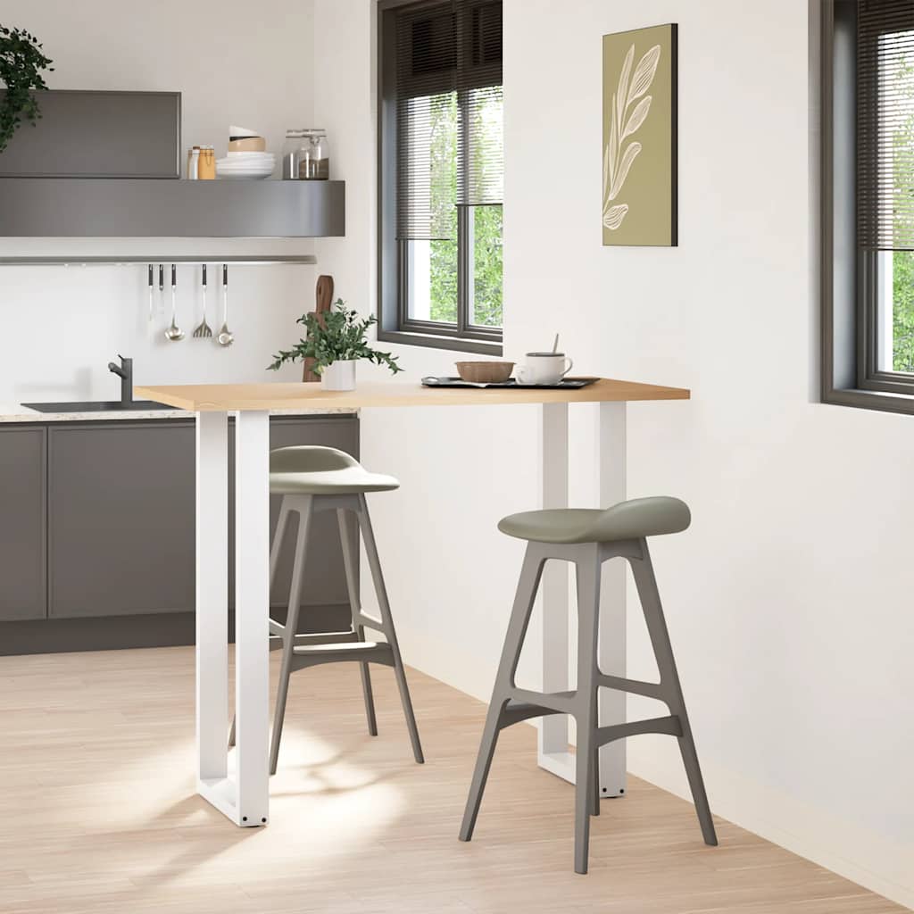 Pés de mesa de bar em forma de U, 2 peças, branco, 50x (110-111) cm, aço