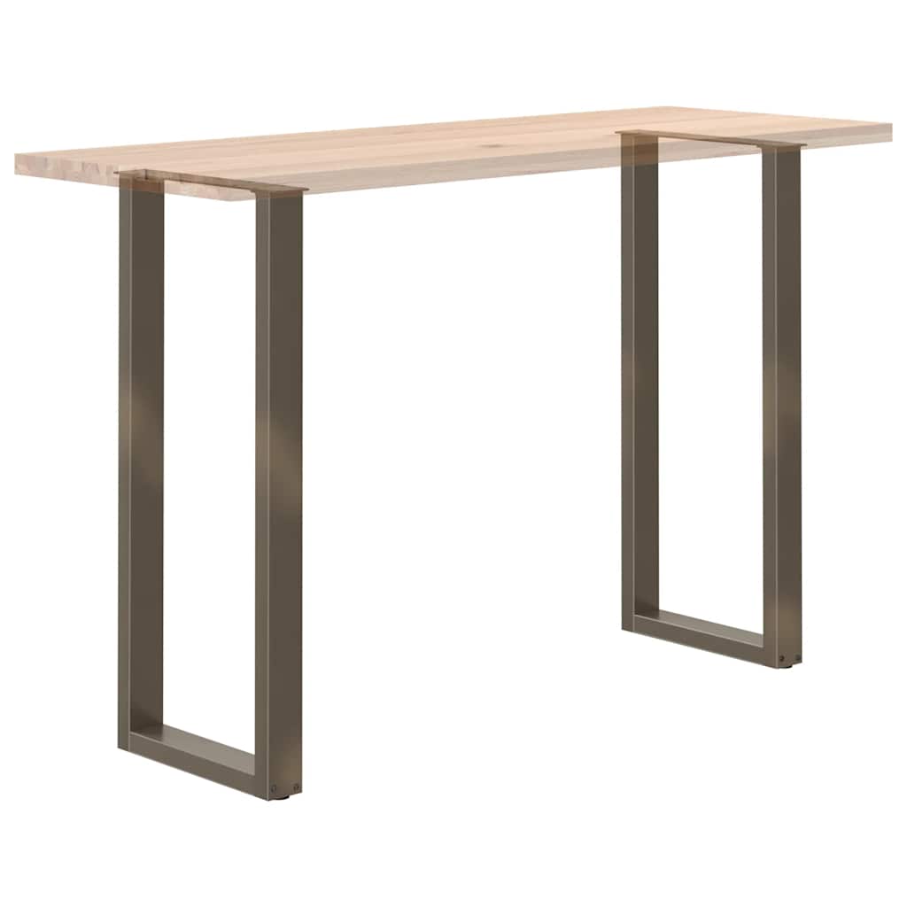 Pés de mesa de bar em forma de U, 2 peças, aço natural, 50x(110-111) cm, aço