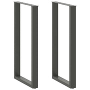 Pés para mesa de bar em formato de U, 2 peças, antracite, 60x(110-111) cm, aço