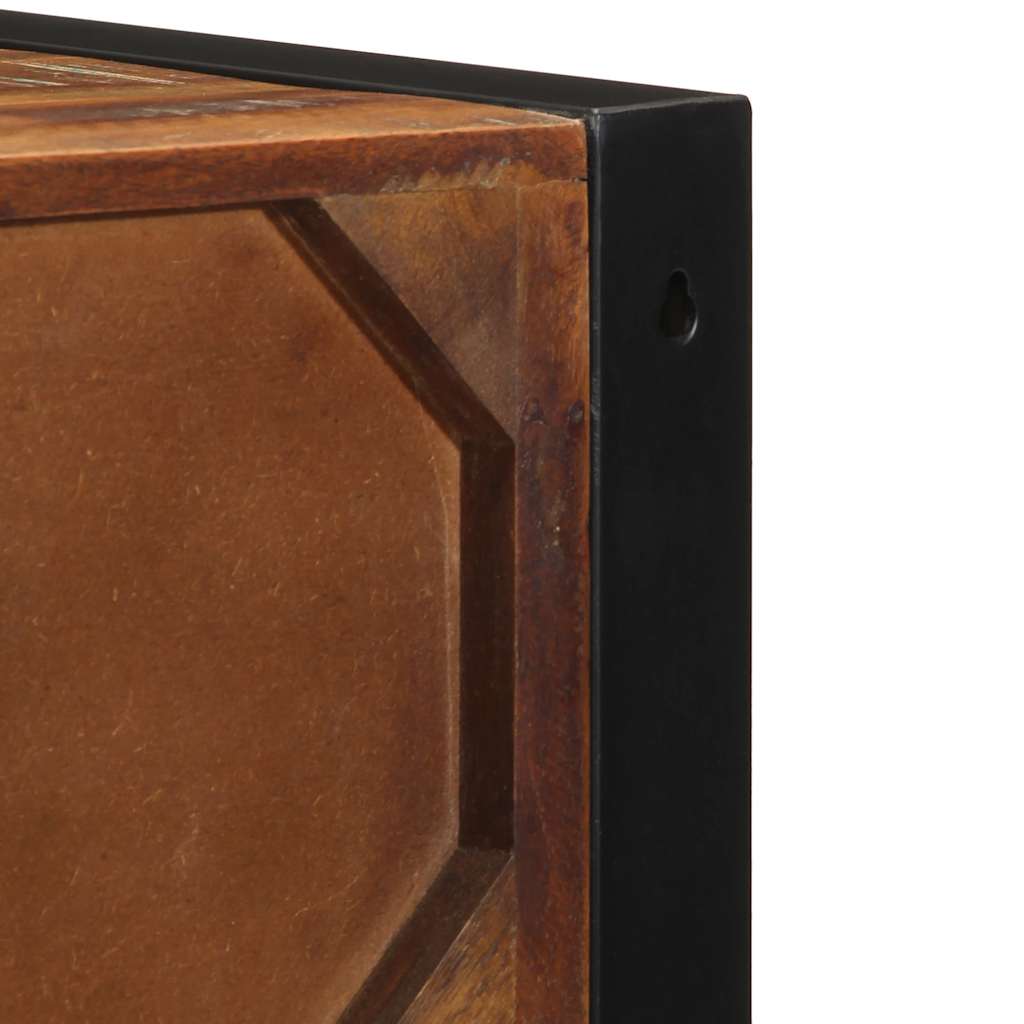 Mesa de cabeceira multicor 40x35x40cm madeira maciça recuperada