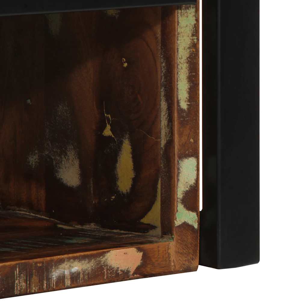 Mesa de cabeceira multicor 40x35x40cm madeira maciça recuperada