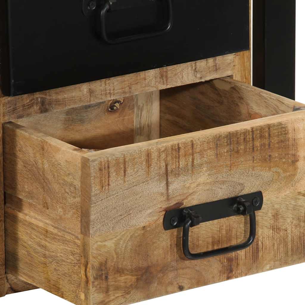 Mesas de cabeceira 2 peças 40x35x40 cm manga de madeira maciça