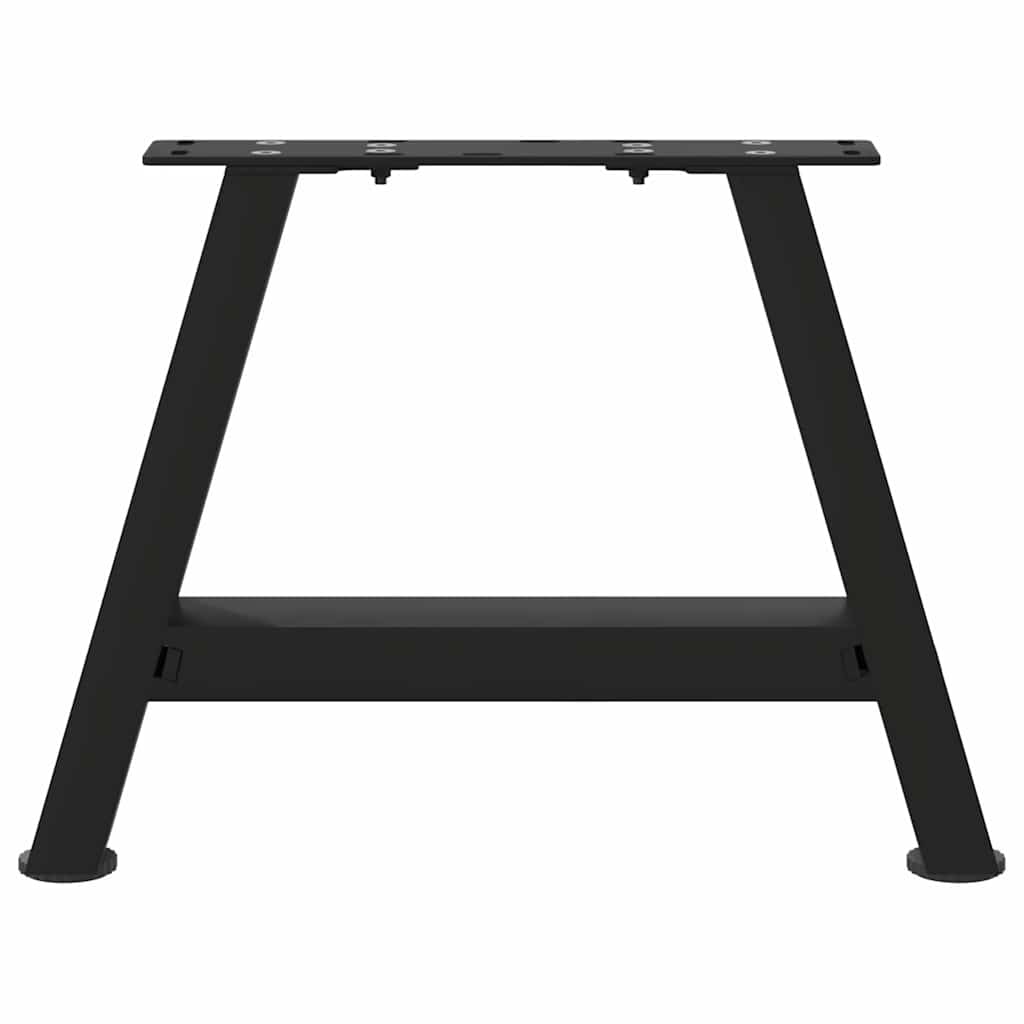 Pés para mesa de centro em formato A, 2 peças, preto, 40x(30-31) cm, aço