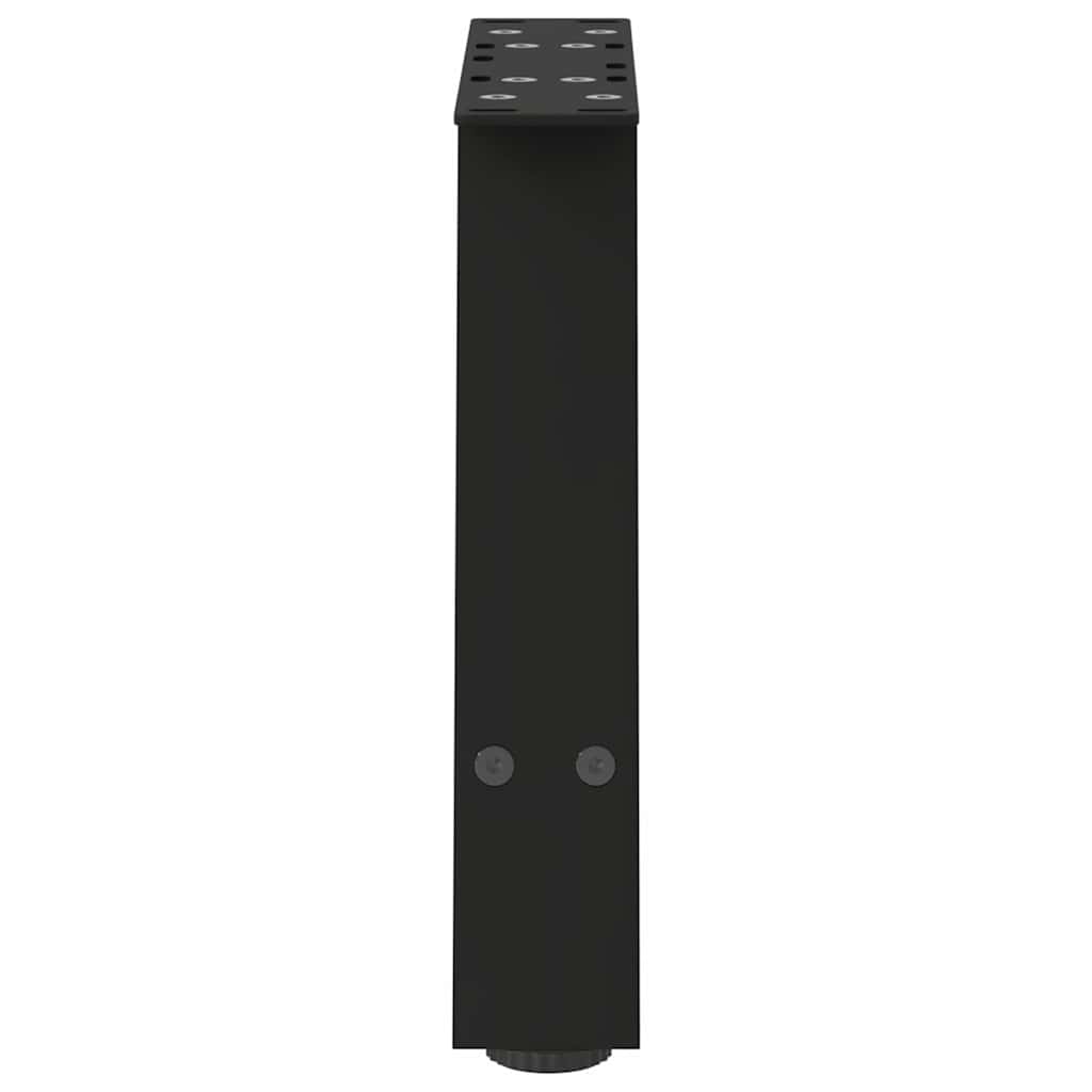 Pés para mesa de centro em formato A, 2 peças, preto, 40x(30-31) cm, aço