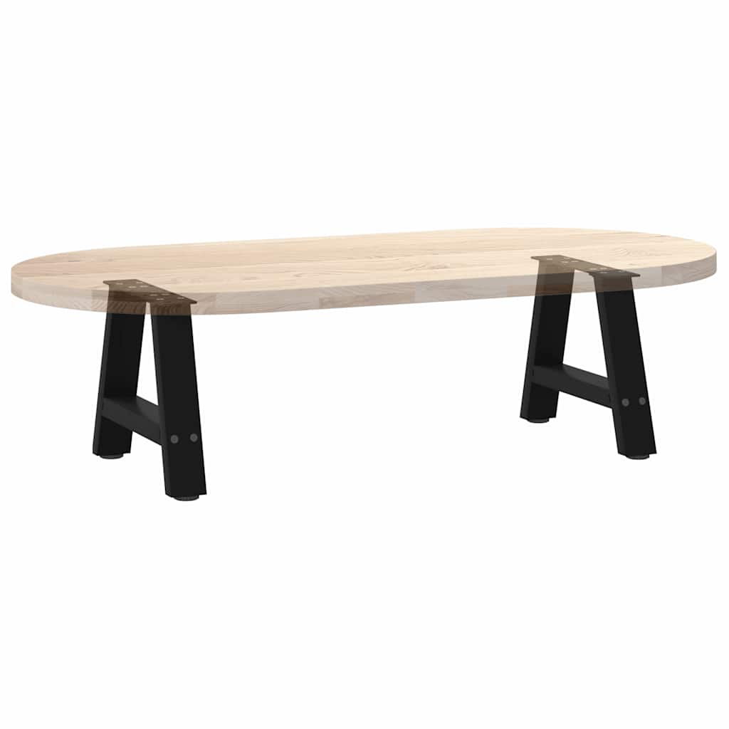 Pés para mesa de centro em formato A, 2 peças, preto, 40x(30-31) cm, aço