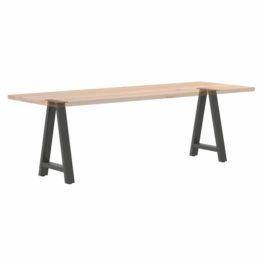 Pés para mesa de jantar em formato A, 2 peças, antracite, 50x(72-73) cm, aço