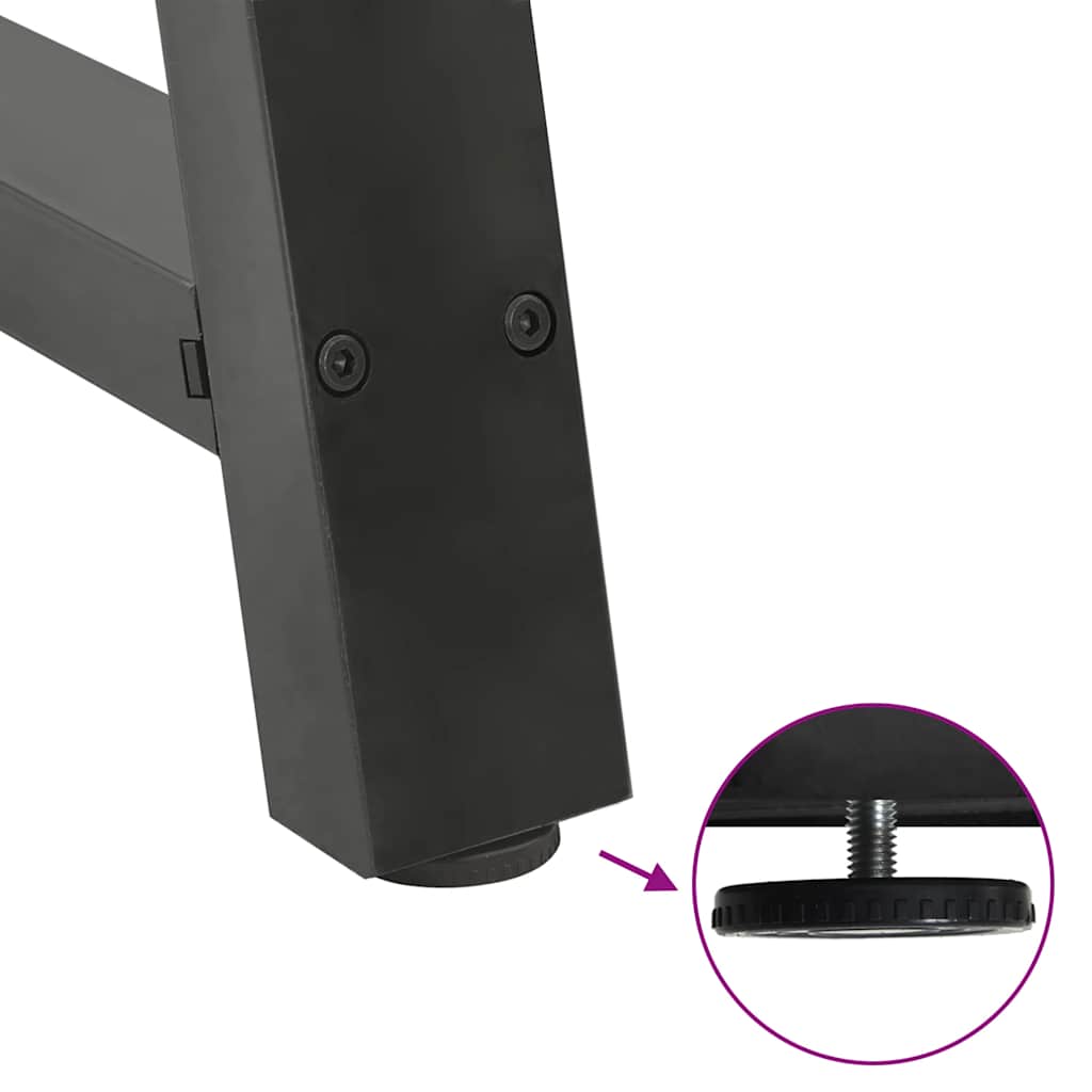 Pés para mesa de jantar em formato A, 2 peças, antracite, 50x(72-73) cm, aço