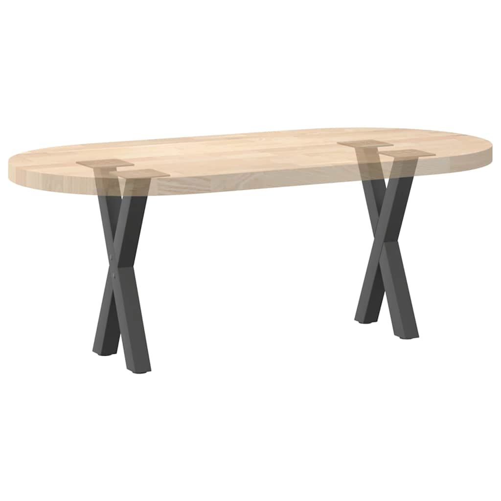 Pés para mesa de centro em formato de X, 2 peças, antracite, 28x(42-43) cm, aço