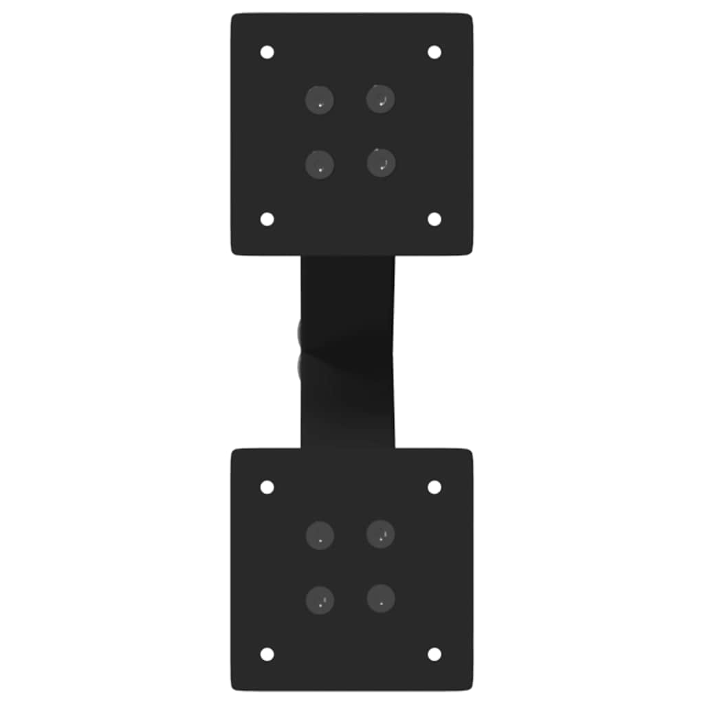 Pés para mesa de centro em formato de X, 2 peças, preto, 38x(42-43) cm, aço