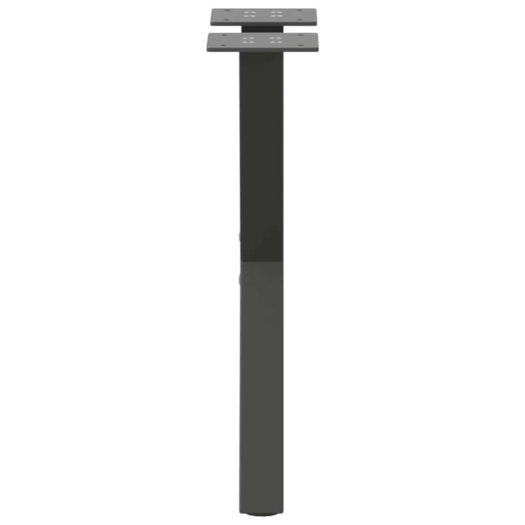 Pés para mesa de centro em formato de X, 2 peças, antracite, 38x(42-43) cm, aço
