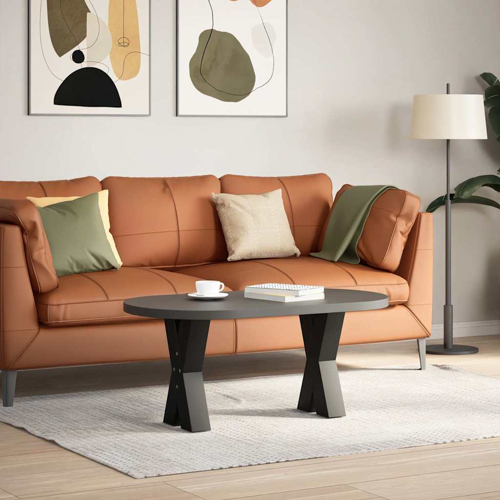Pés para mesa de centro em formato de X, 2 peças, preto, 28x(42-43) cm, aço