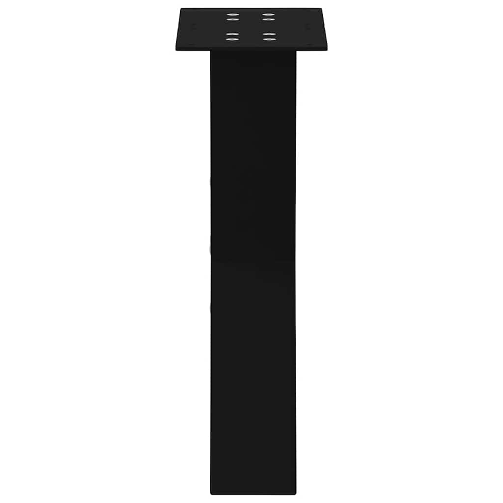 Pés para mesa de centro em formato de X, 2 peças, preto, 28x(42-43) cm, aço