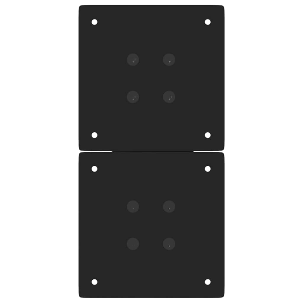 Pés para mesa de centro em formato de X, 2 peças, preto, 28x(42-43) cm, aço