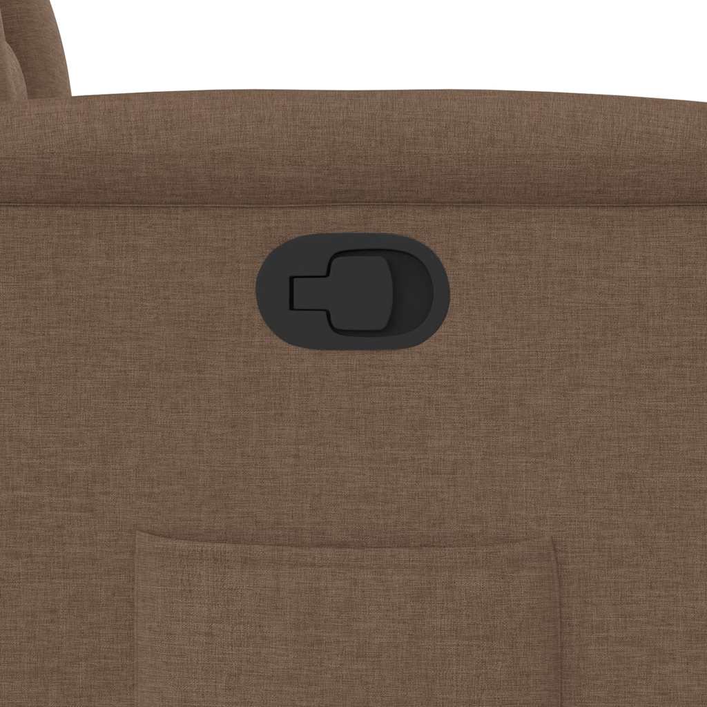 Cadeira reclinável tecido castanho