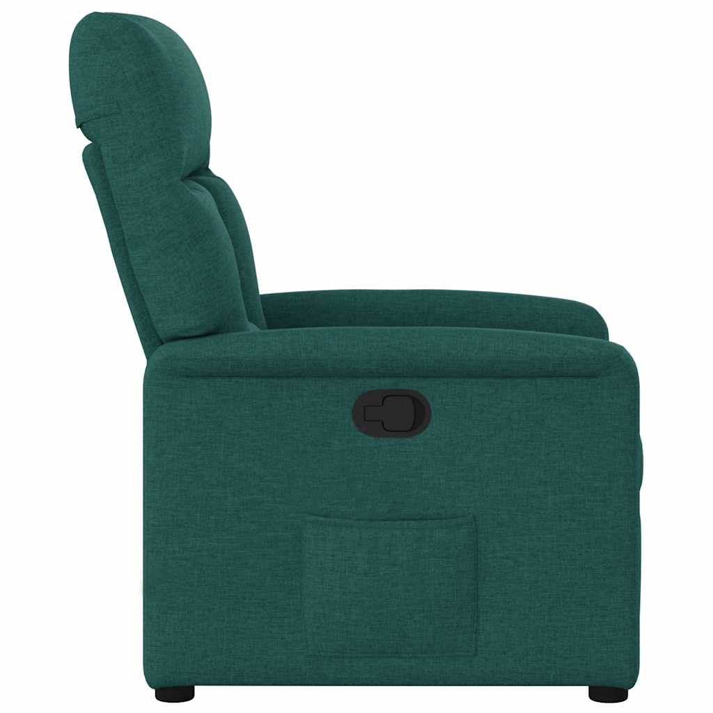 Poltrona reclinável tecido verde-escuro