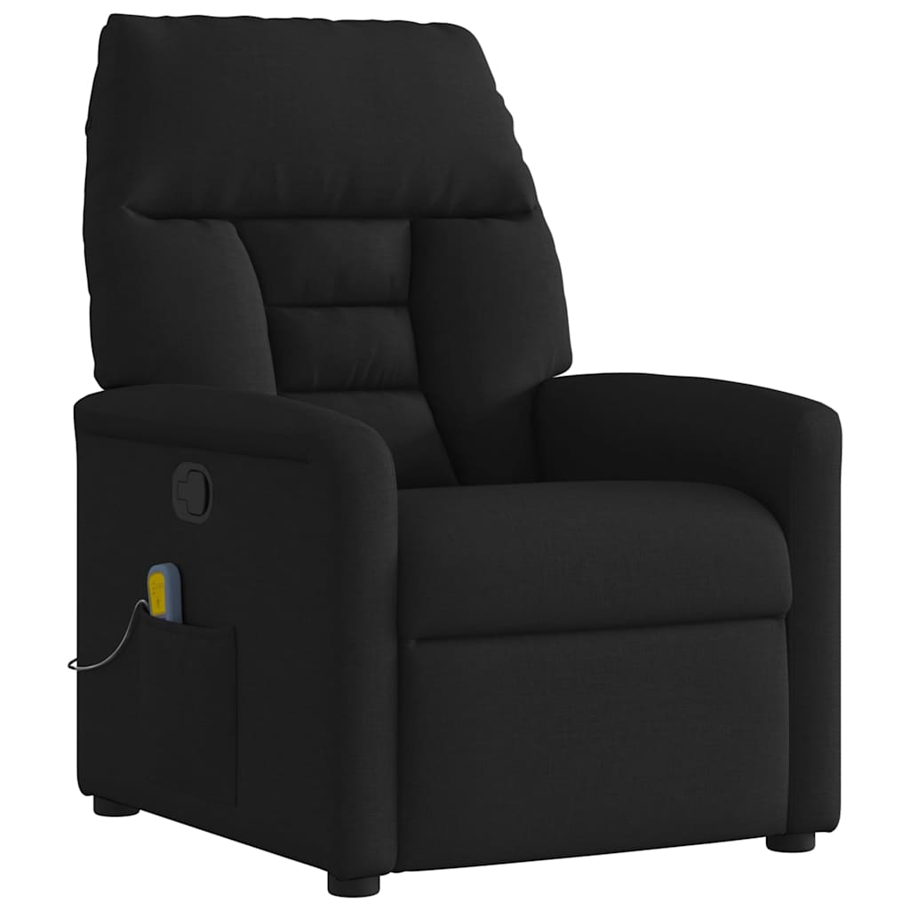 Poltrona de massagens reclinável tecido preto