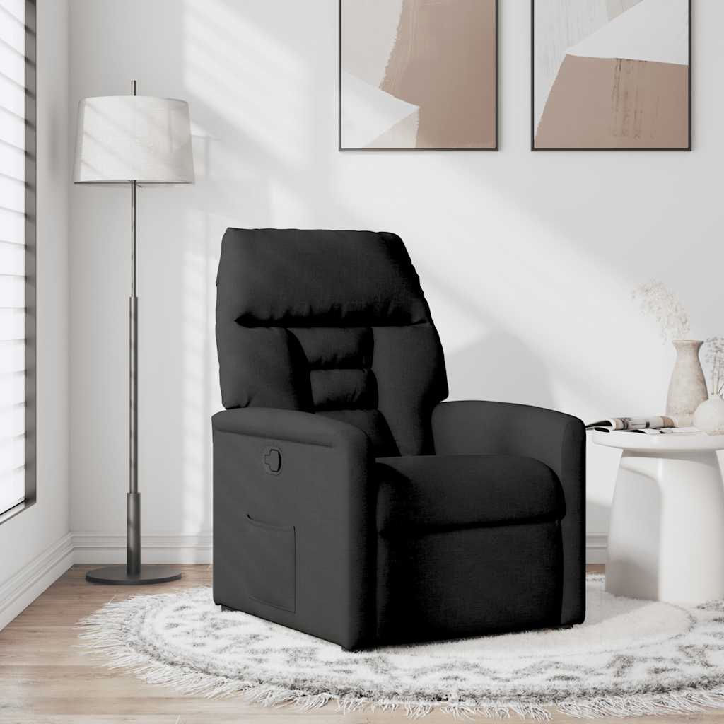 Poltrona de massagens reclinável tecido preto