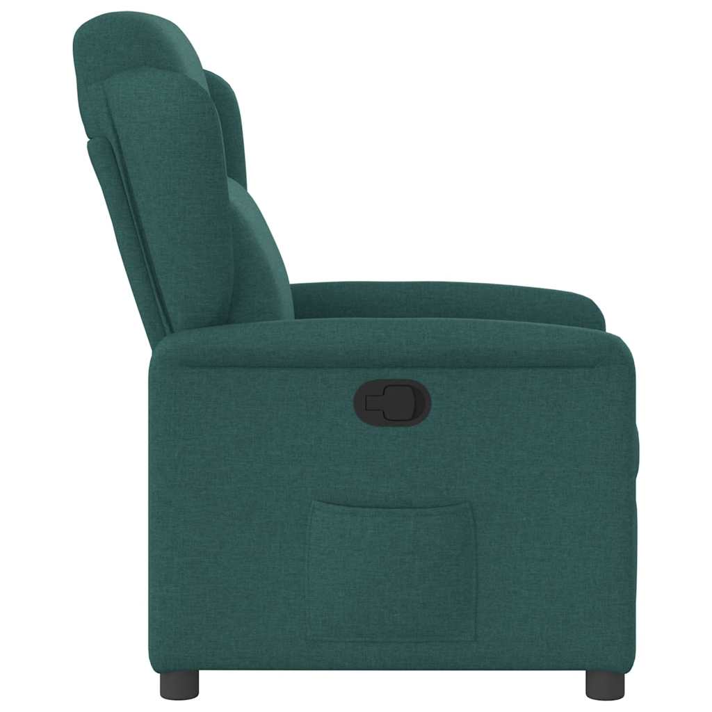 Poltrona reclinável tecido verde-escuro
